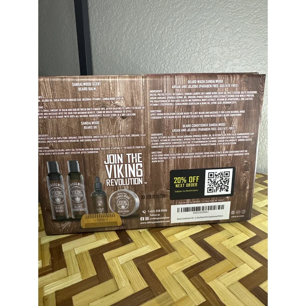 Viking Revolution Sandalwood Beard Care Kit 5pc Set